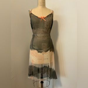 Sheer silk chiffon dress